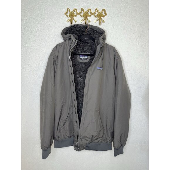 Patagonia Jacket Mens XL Brown Isthmus Parka Insulated Lined Hood Coat R2 - Picture 2 of 9